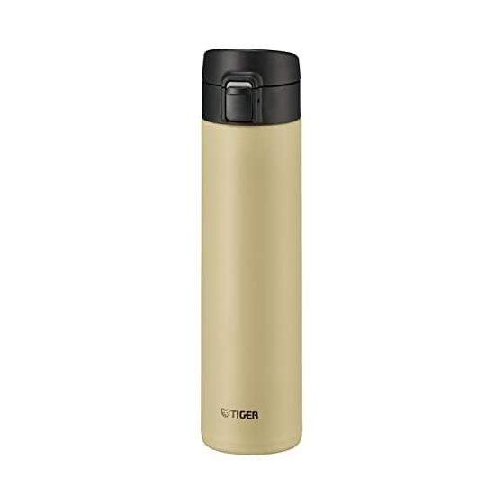 Tiger Thermos (TIGER) Water Bottle 600ml Mug Bottle One-touch Lightweight Stainless Steel Bottle Vacuum Insulated Heat/Cold Beige MKA-K060CK