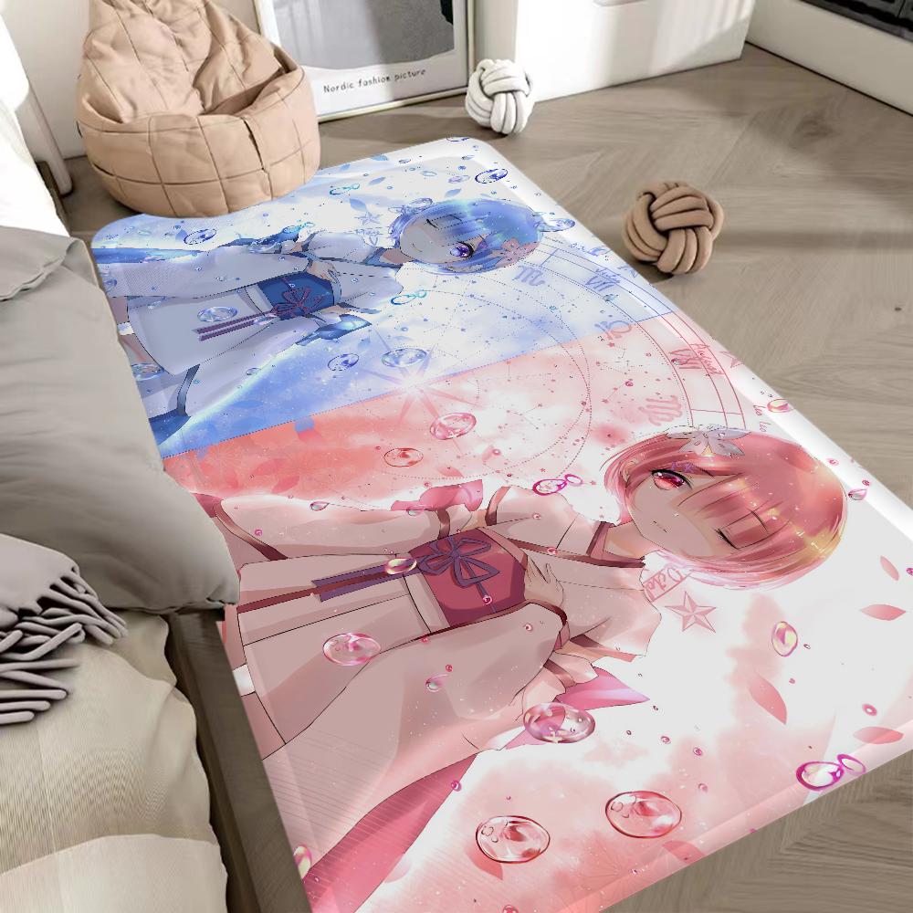 Re Zero Anime Room Mats Retro Multiple Choice Living Room Kitchen Rug Non-Slip Welcome Rug