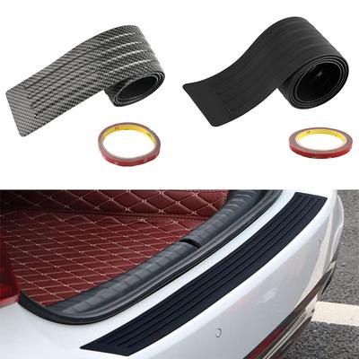 Carbon Fiber Universal Car Trunk Door Guard Strips Sill Plate Protector Rear Bumper Guard Rubber Mouldings Pad Trim Cover