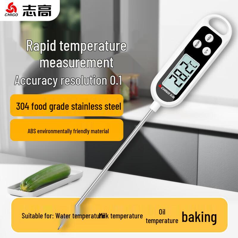 Chigo Цифровой термометр с щупом для еды и жидкостей