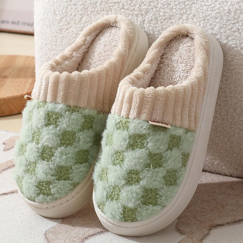 Winter Non-Slip Fuzzy Slippers - Women's Warm Thick Cotton Indoor/Outdoor Shoes