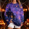 Women's Fashion Casual Halloween Print Round Neck Sweatshirt