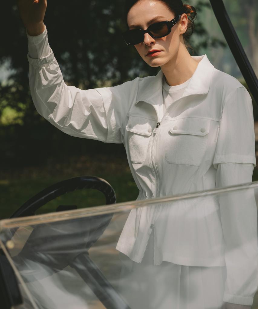 Ober Golf Airy Two-Way Performance Jumper (White)