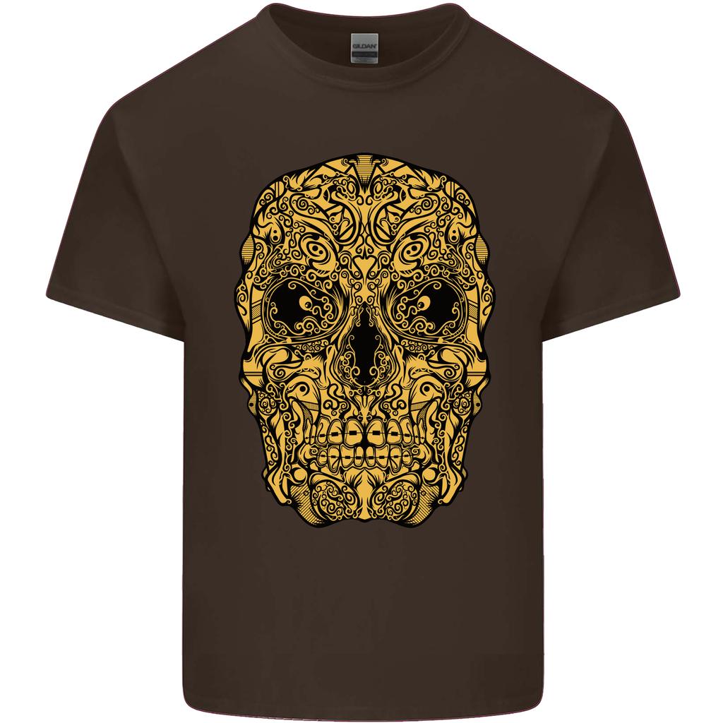 Ethnic Skull Gothic Tribal Demon Unisexs Light Cotton TShirt