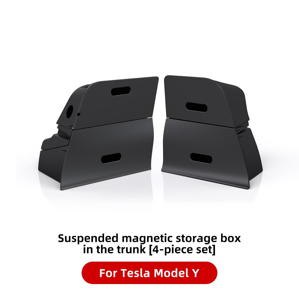 YZ For Tesla Rear 2025 Model Y Trunk Organizer Side Storage Box,Waterproof Odorless Garbage Bins Car Accessories