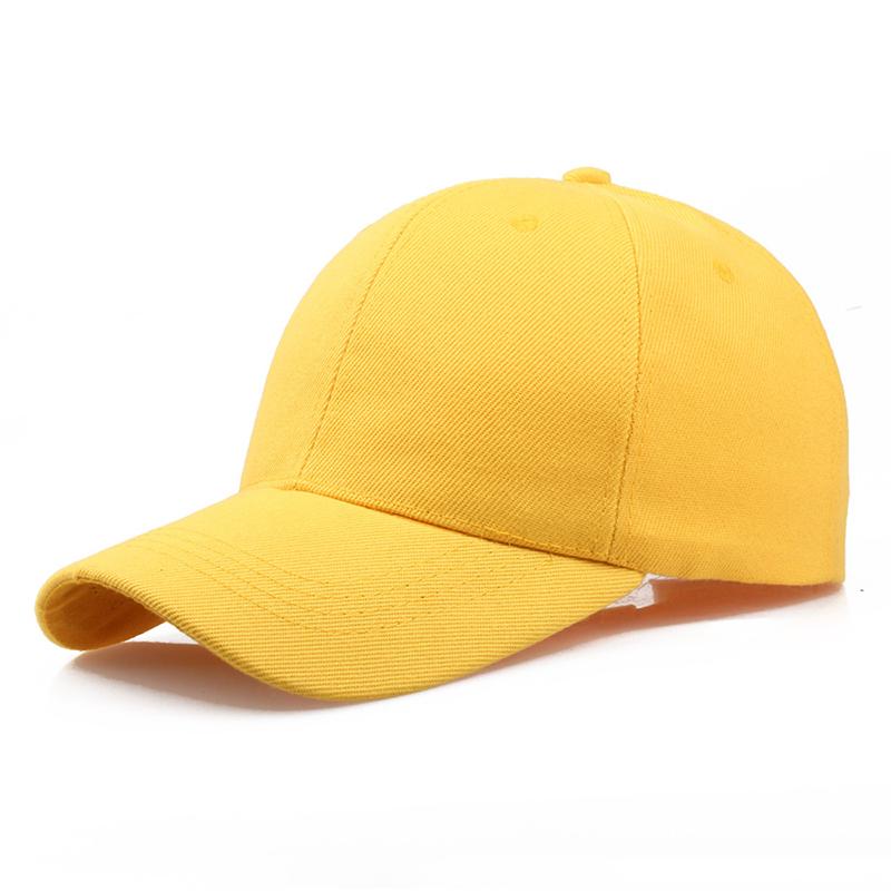 Plain Cap Baseball Strapback Adjustable Solid Blank Hat  Men Women Caps Visor