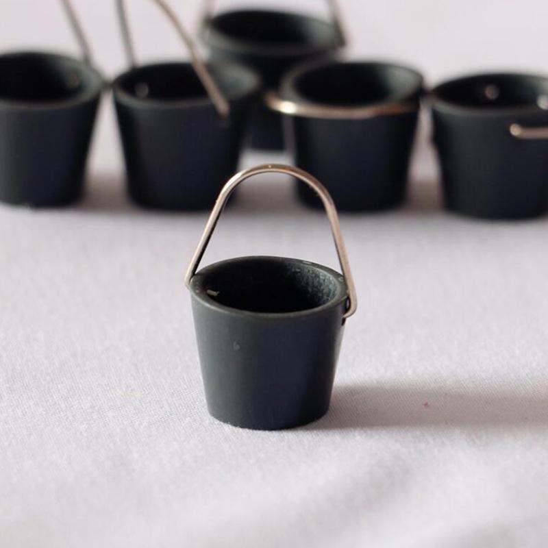 Garden Tools Dollhouse Mini Broom Mop Bucket Diy Scenery Accessories 1/12 Scale