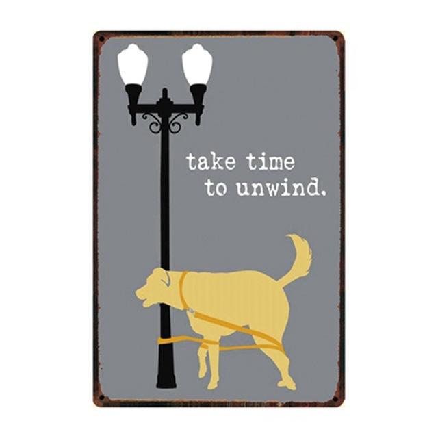 Dog Rules Bulldog Boxer Beagle Great Dane Metal Signs Lovely Tin Poster Home Decor Pub Bar Garden Wall Art Iron Tin Painting