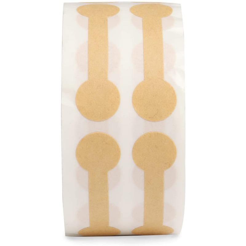 

500Pcs/Roll Kraft Paper Jewelry Price Label Stickers DlY Tags Dumbbell Designs for Rings, Necklaces, Earrings & Bracelets жёлтый