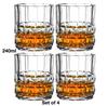 4PCS Fashion Whiskey Glasses, Scotch Whisky, Bourbon, Cocktails, RUM, Durable Whiskey Glasses