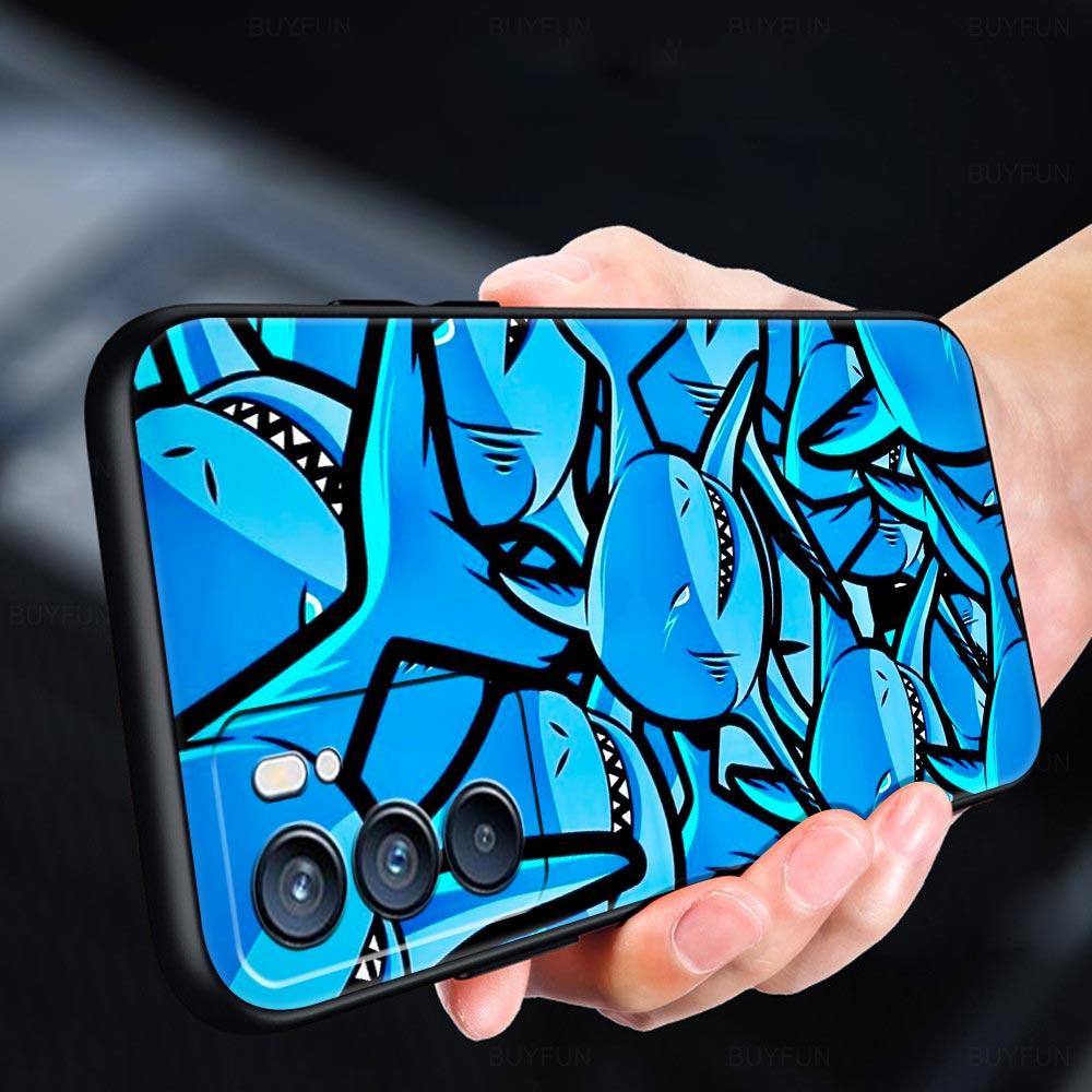 Seaside Sharks Pattern Phone Case For Oppo A17 A31 A54 A57 A78 A79 A98 Find X5 X6 Reno 6 7 8 10 11 12 13 F Pro 5G Soft TPU Cover