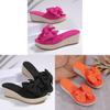 Summer Butterfly Bow Platform Slides With Rubber Sole For Womens Casual Comfort