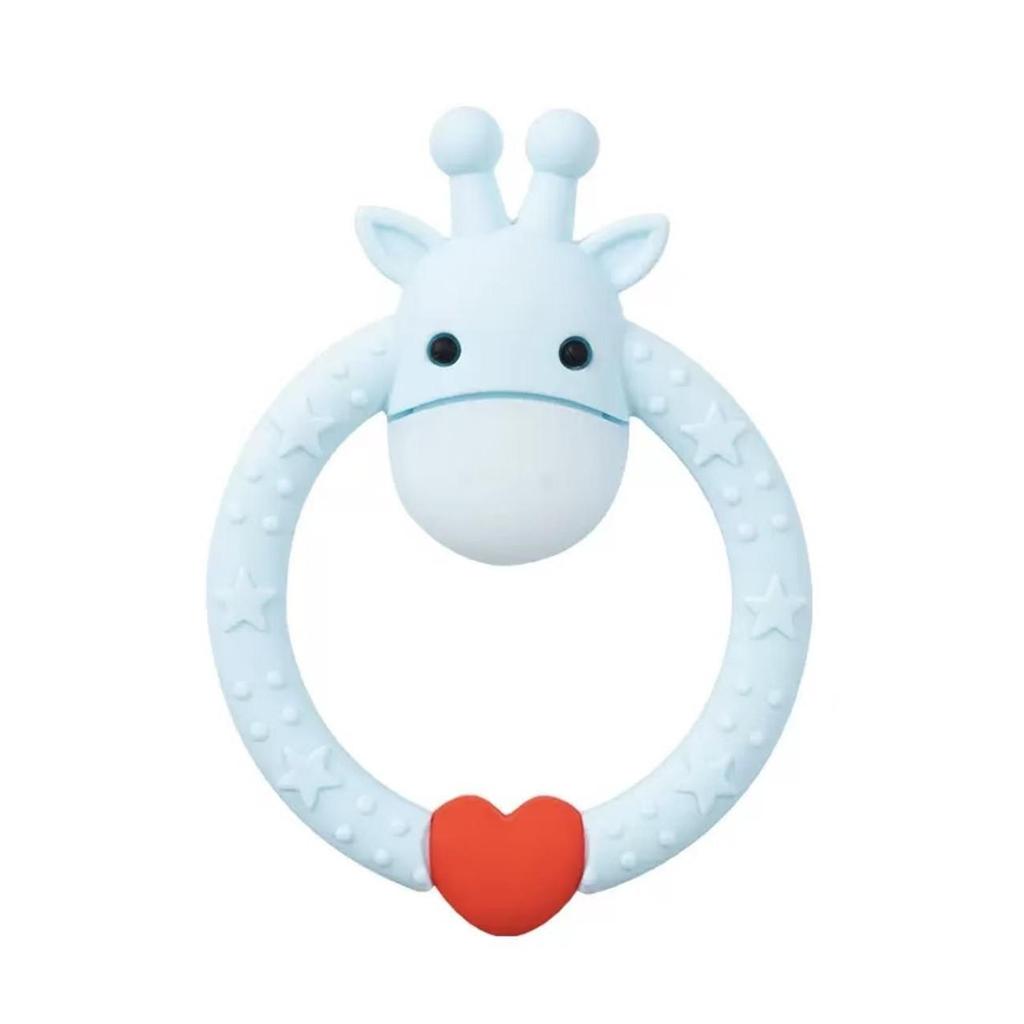 Silicone Baby Teether Set: Giraffe, Round Ring & Little Deer Toys