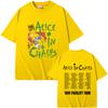 Rock Band Alice in Chains Face Lift Tour 1991 T-Shirt Unisex Damen Punk Lässig Oversized T-Shirt Tops Herren Mode Reine Baumwolle T-Shirts