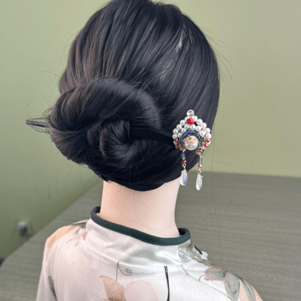 Tassel New Chinese Style Hair Clip Red Hanfu Hairpin Beijing Opera Hair Accessories  Bridal