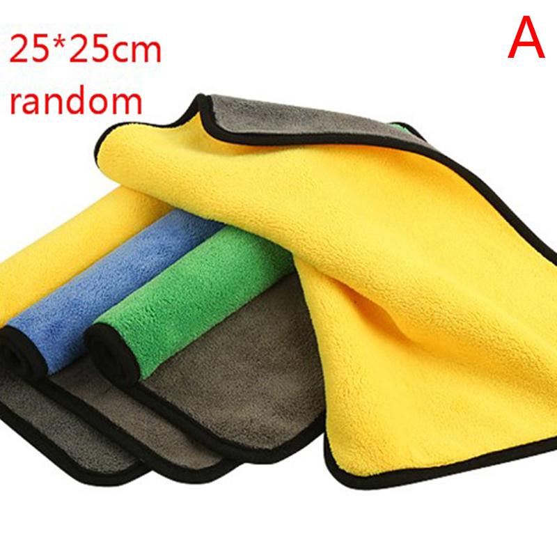 

Микрофибра Коралловый флис Полотенце для мытья автомобиля Детейлинг Уход за автомобилем Чистка Сушилка для автомобиля Аксессуары 30X30/60 см Случайный 25*25cm