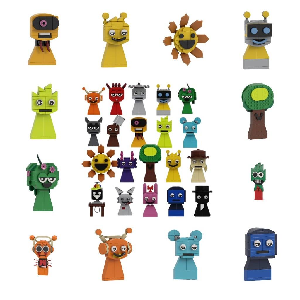 Sprunki Building Game Block Toys Model Cartoon Children Puzzle Dolls Figure