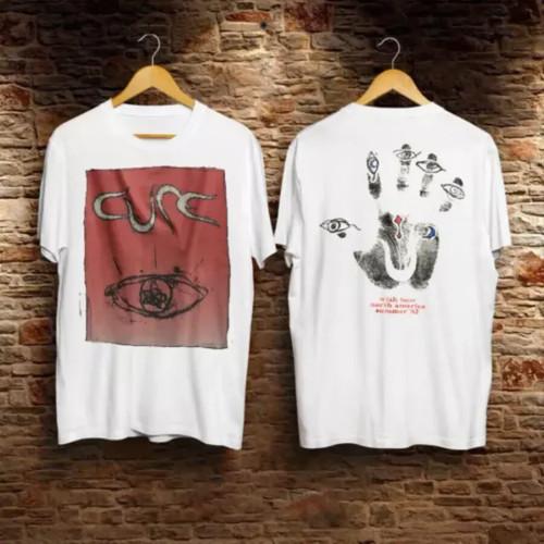 90s Retro The Cure Band T-Shirt, Classic Retro Concert Style Pure Cotton Couple Shirt Casual Streetwear for All Seasons