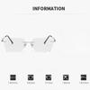 Ultra Light Frameless Photochromic Myopia Glasses Unisex Anti Blue Ray Eyewear Polished Cut Lens for Business Man Daily Wearing