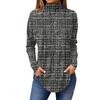 Tee Shirts For Women Fall Casual Long Sleeve Shirts Sweatshirt Vintage Printed High Neck Top Pullover