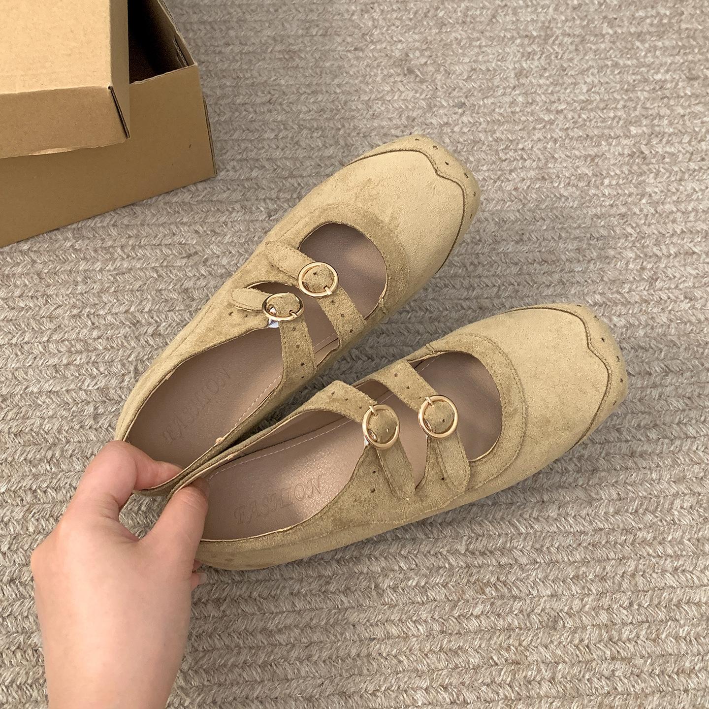 

Queen Fan retro black French flat-bottomed shallow mouth single shoes women s 2025 new autumn soft-soled Mary Jane shoes 40 хаки