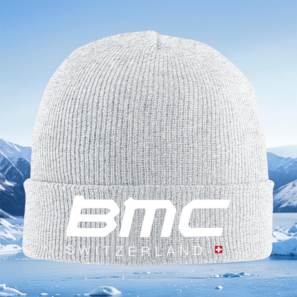 White BMC Bold Letters and Text Unisex Women Unisex Knitted Hat Beanie Pullover Cap Winter Thermal Warm Christmas Outdoor Cycling H
