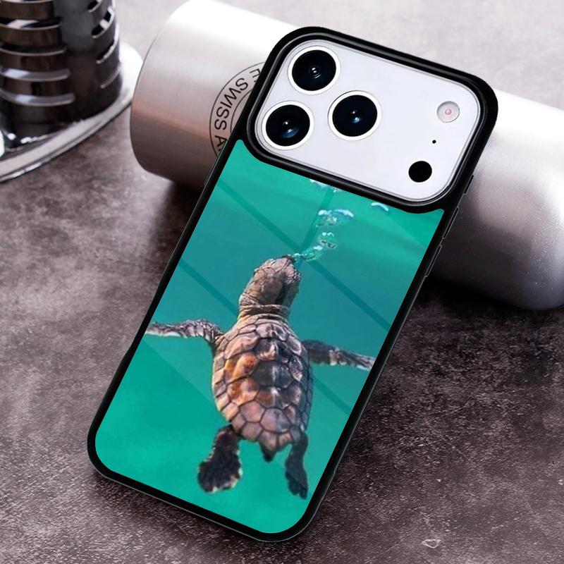 Cartoon Turtle soft Phone Case For iPhone 17 16 15 14 13 12 11 Pro Max Plus 17Air Soft Silicone Cover