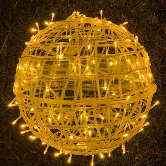 LED Rattan Dekorative Außenhängeleuchten Runde Kugel für Landschafts- und Straßenbeleuchtung