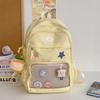 Stylish Japanese School Transparent Backpack With Adjustable Wide Straps And Water-resistant Nylon