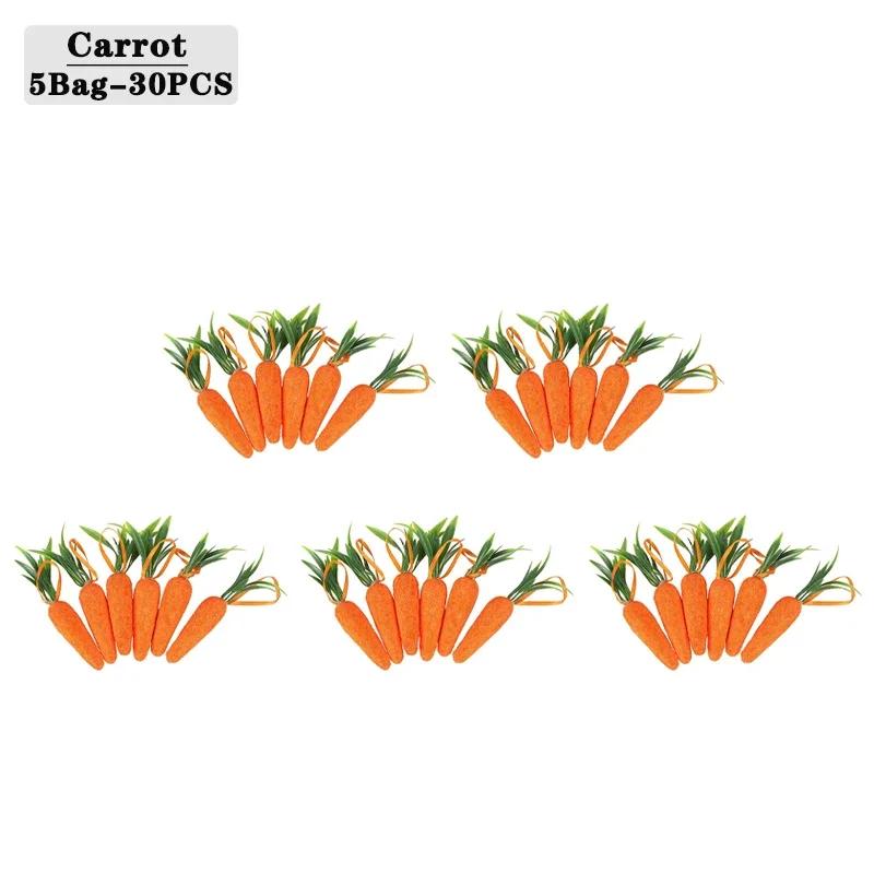 6-120PCS Easter Carrot Pendant Carrot Ornament Party Hanging Decor Festive Celebration Spring Home Decoration Decorative Accent