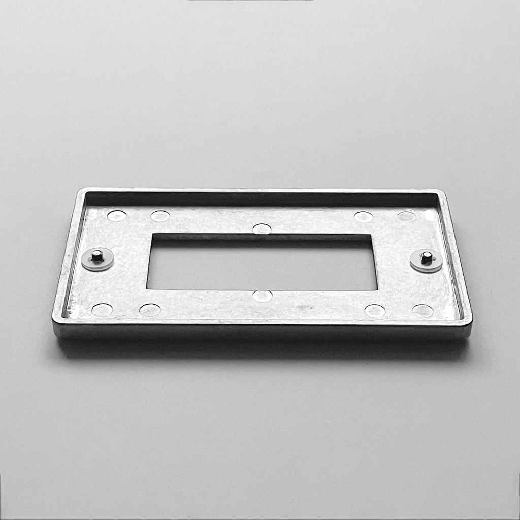 ZOLBONNE Square Hole Die-Cast Plate + JIMBO NK Switch (Single Row, 3 Ports, Solid Gray) Set