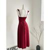 Abstract Modal Fabric Slip Dress With Adjustable Straps For Casual Summer Wear