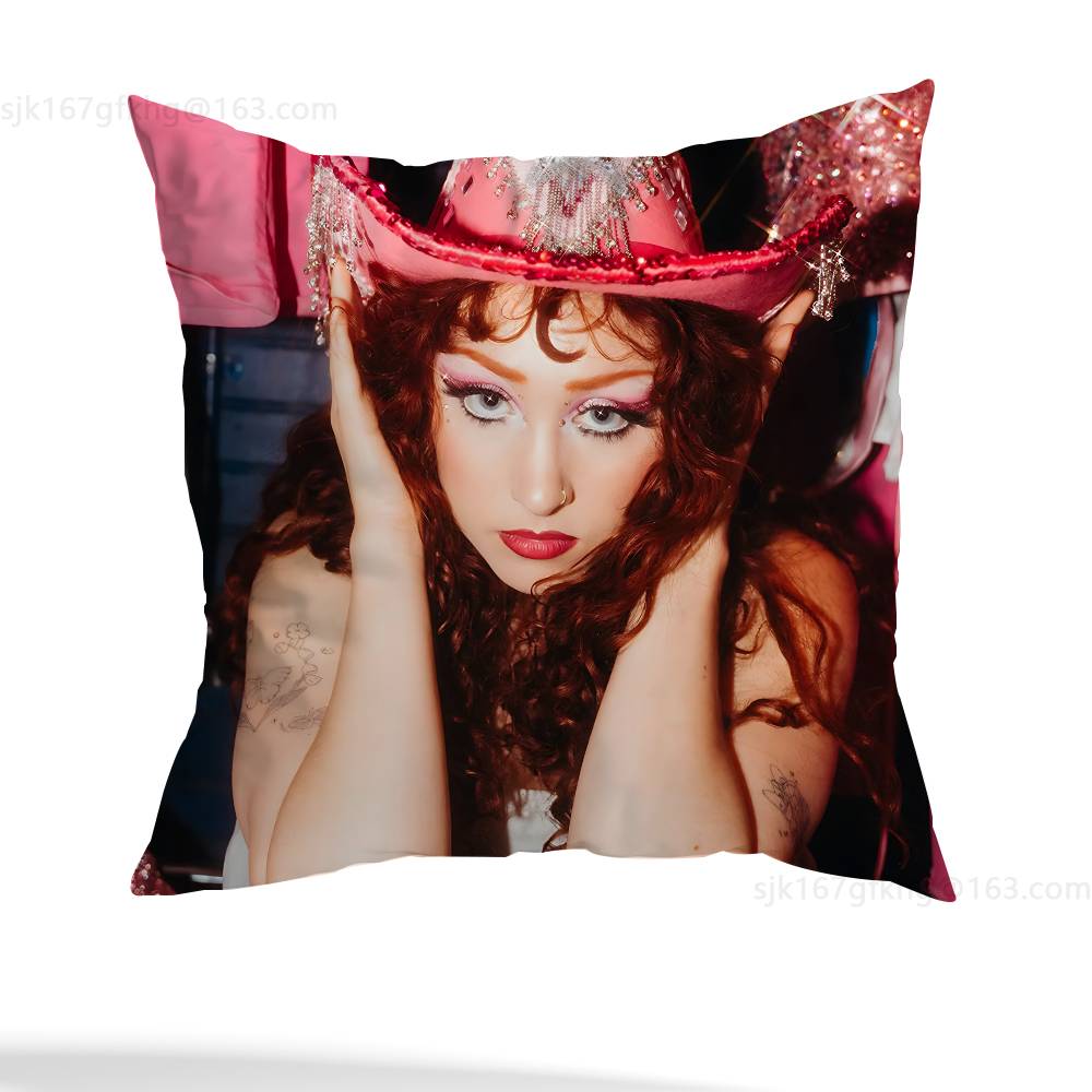 Chappell Roan Princess Pillow Case Sofa Living Room Bedroom Headboard Backrest Cushion Square Cushion Nap Time
