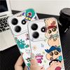 Soft Phone Cover Case for Xiaomi Redmi Note 14 Pro Plus 9 10 12 Note 13 14C 10S A4 13C 12S 11S 11 Cartoon Crayons Shinchan