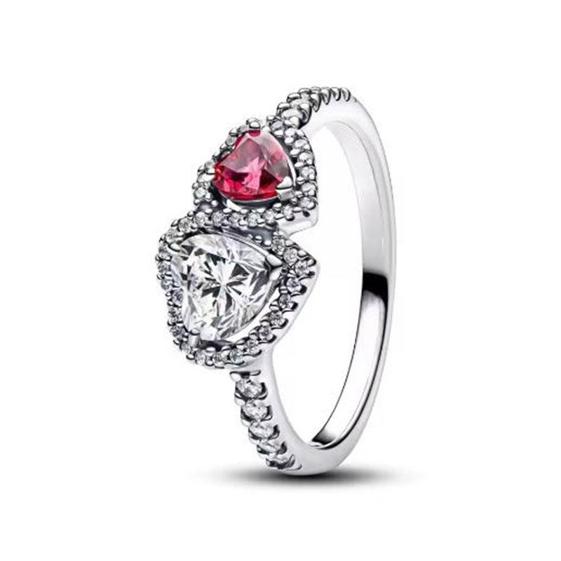S925 Silver Pink Flower Bee and Bow Women's Ring Fashionable and Versatile Gift for Friends 2026