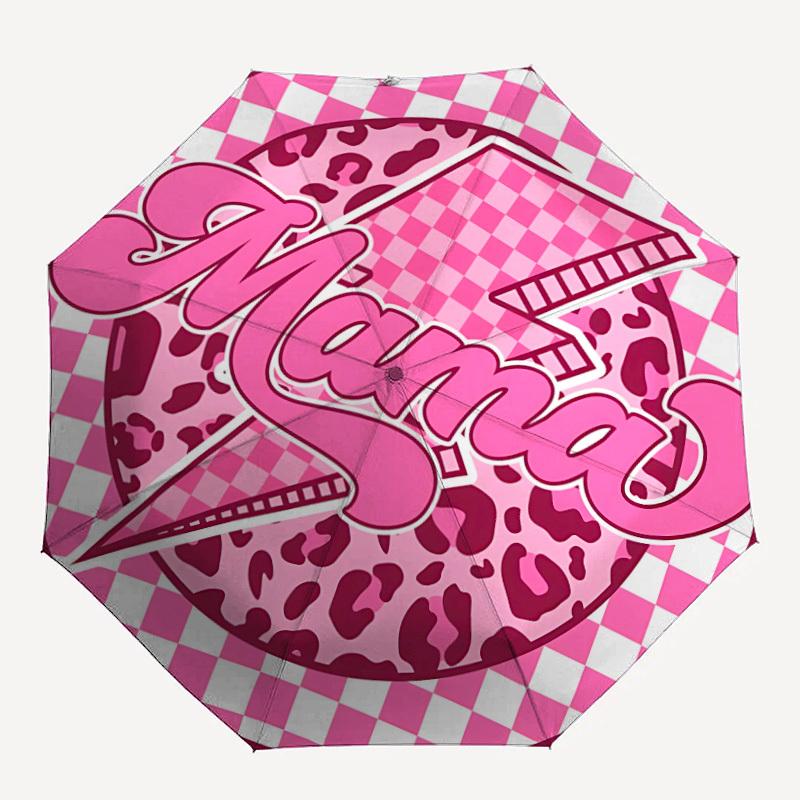 

1pc Mama Leopard Print Folding Umbrella | Elegant Design, Fashionable Accessory, Durable Construction, Sturdy Ribs yy251107063
