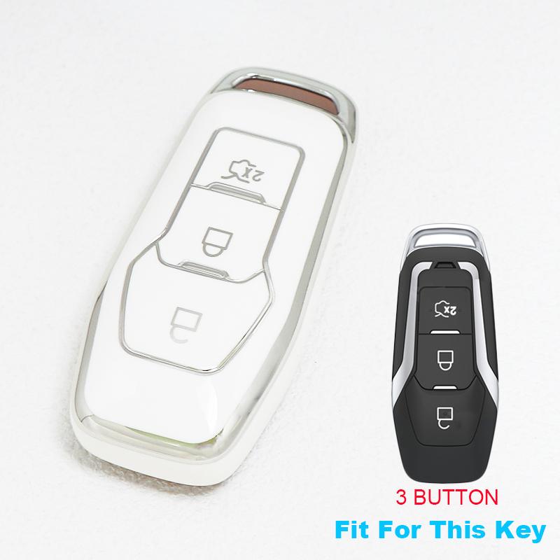 Auto Keyless Fob Shell For Ford S-Max Explorer Ranger F-150 Mondeo Galaxy 3 Button Tpu Car Remote Key Cover Case Protector