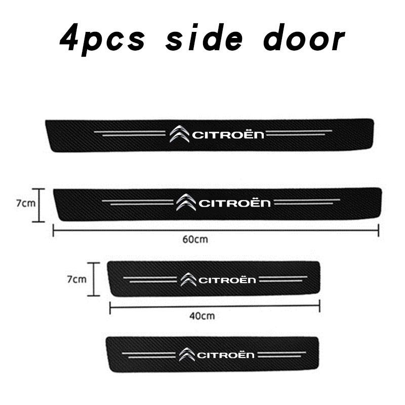 Soglia Porta Auto Fibra di Carbonio Adesivo Auto Striscia Protettiva Per Citroen C3 C4 X7 Xsara Picasso Crosser C-ELYSEE JUMPY NEMO VTS Auto
