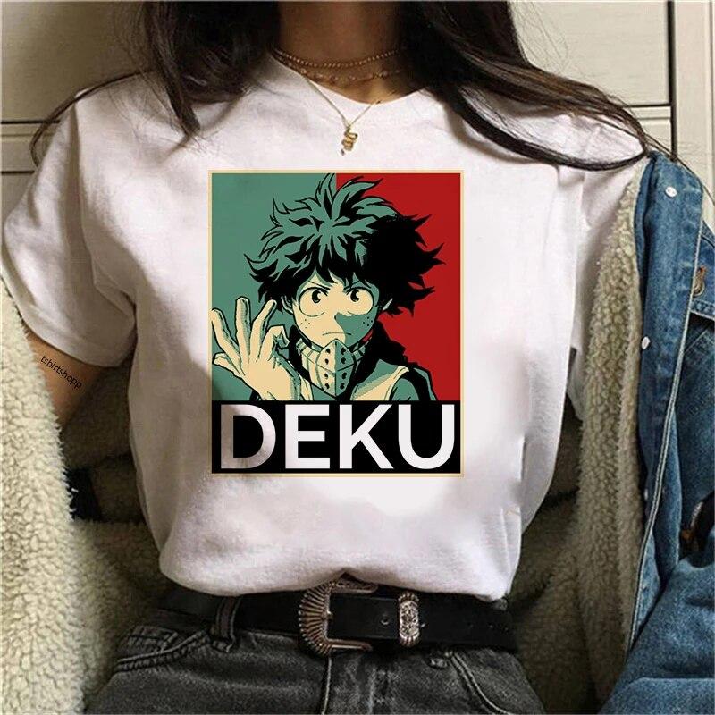 Anime Clothes Shoto Todorok TShirt Deku Harajuku TShirts My Hero Academia T-Shirt Boku No Hero Academia Tshirt Bakugou TShirt Unisex