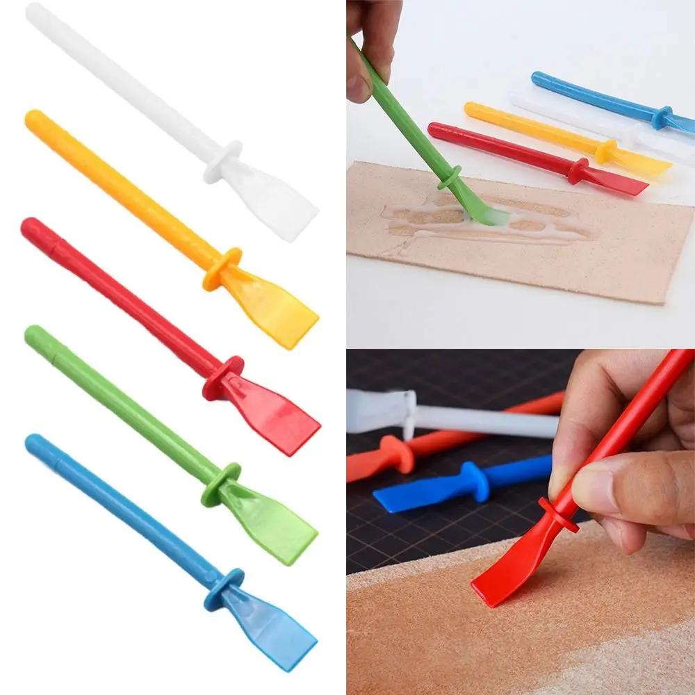 DIY Handcraft Leather Gluing Tool High Quality Hand Tools PP Glue Application Tools Glue Spreader Tool Leather Repair Scrapers
