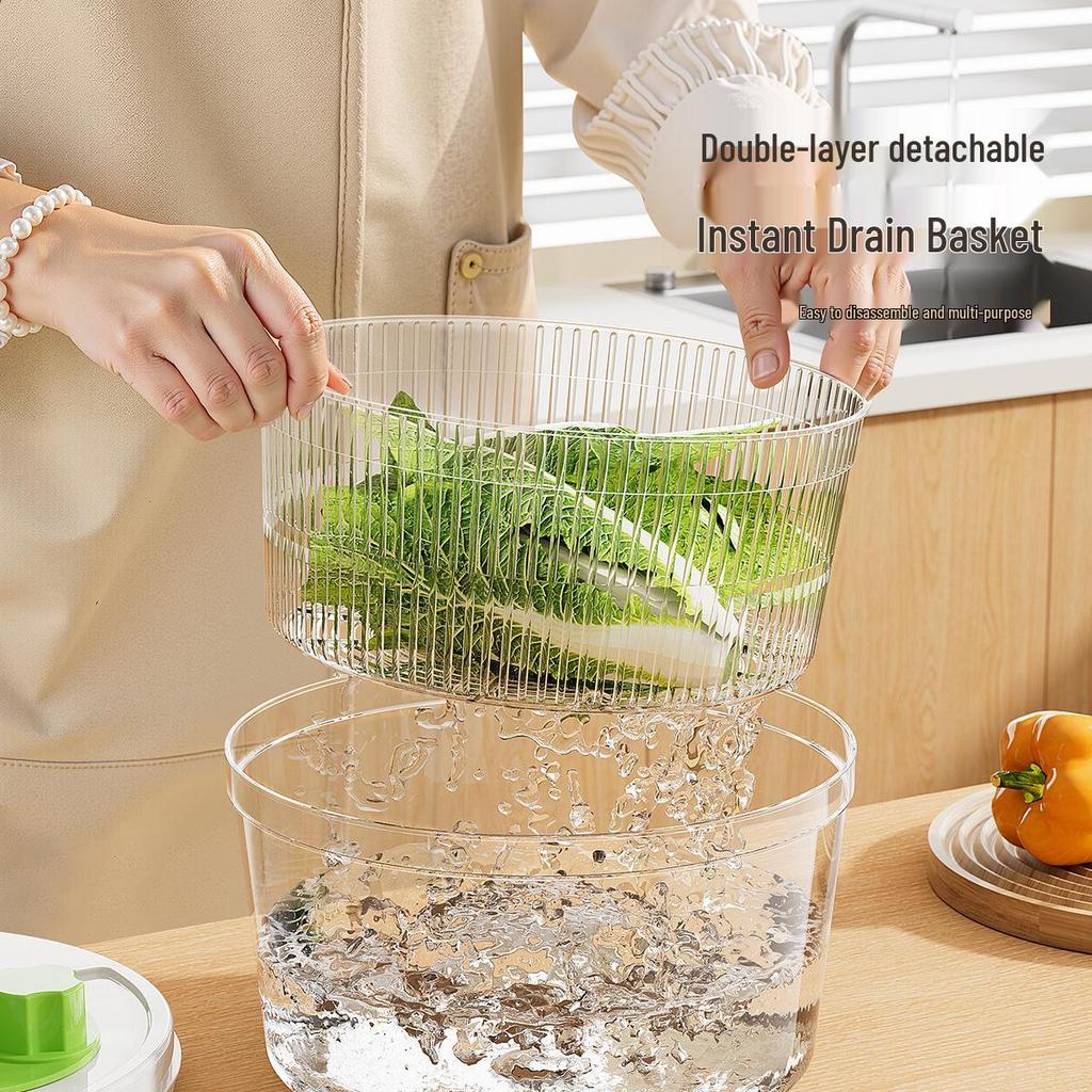 Multifunctional Kitchen Salad Spinner and Draining Basket.