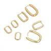 14K/18K Hollow Oval Earring Clasps Handmade French Ear Hooks for DIY Jewelry Accessories E18