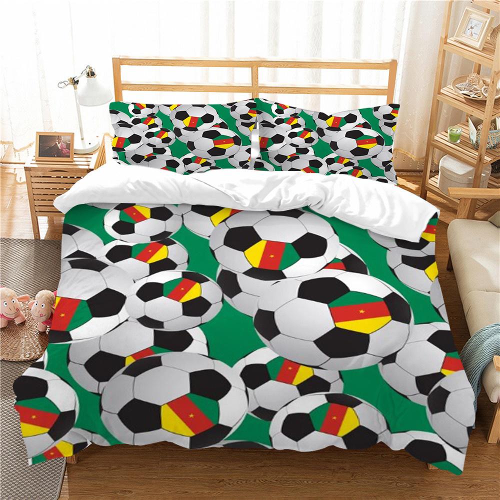 Hot Sell Football Bedding Cover Suit Cool Pattern Home Textiles Bed Set Duvet Cover Set Luxury Cover Set King Size Quilt Cover