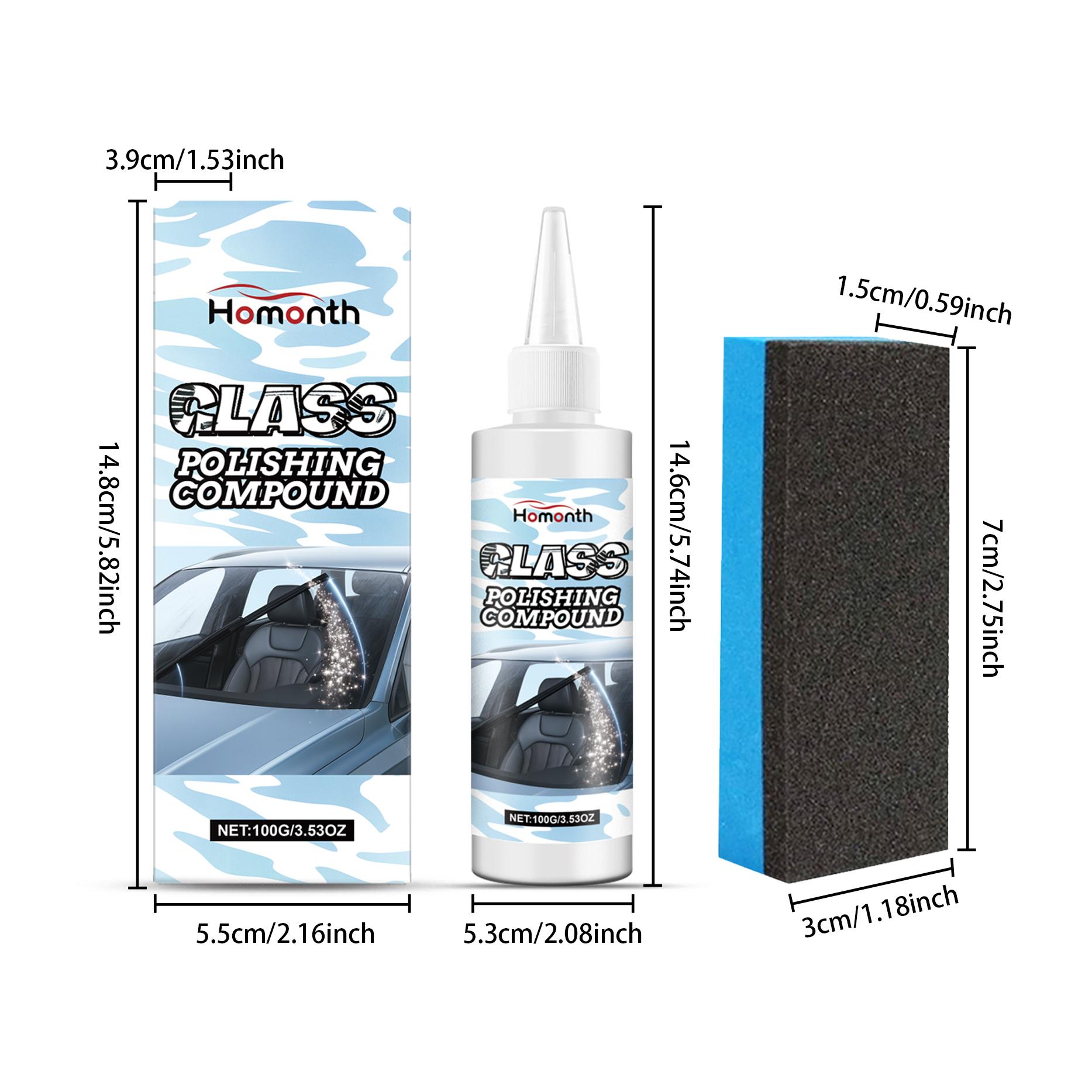 

Glass Polishing Compound Car Windshield Oil Film Remover Deep Cleaner Paste Film Removal Cream Clear Window Auto Detailing