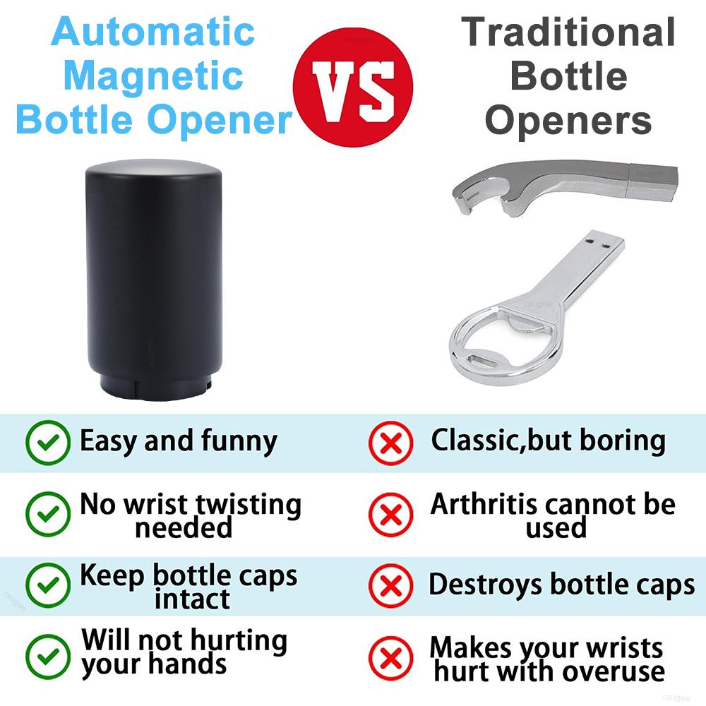 Wine Opener Automatic Wine Bottle Opener Portable Beer Bottle Opener Stainless Steel Beer Opener Magnetic Wine Cap Beer Opener