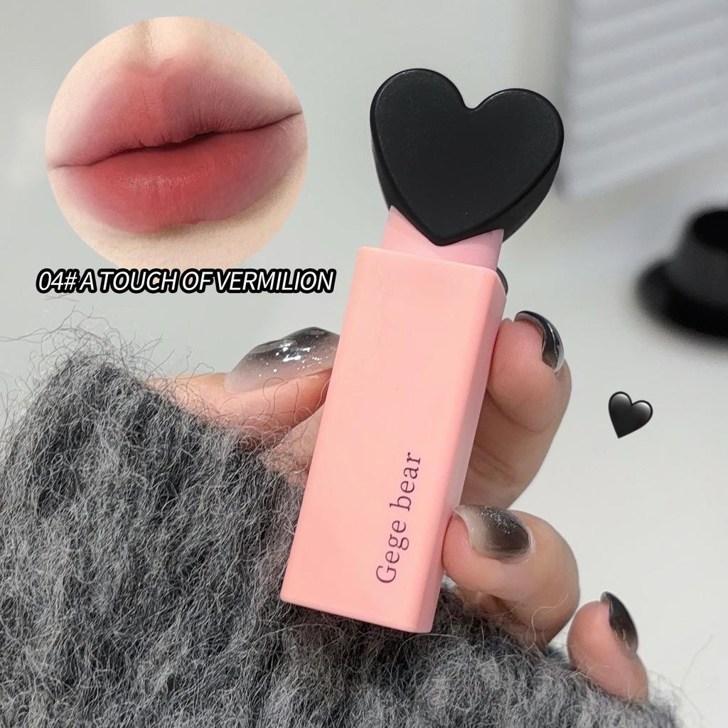 GEGE BEAR Dream Sweetheart Velvet Lip Glaze Nude Matte Lipstick,24 Hour Natural Velvet Smooth Crayon Lip Stain