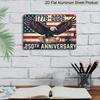 2D Flat, 1pc "250th Anniversary 1776-2026" Bald Eagle Aluminium Sign 12x8 Inch - USA Patriotic Flag & Vintage Eagle Design, Independence Day Metal
