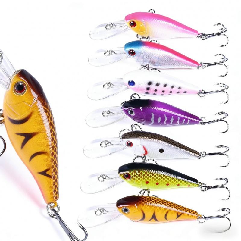 Lure Fishing Floating Minnow8cm7g 6Large Tongue Board Bionic Fake Bait for Long Casting, Suitable for Freshwater and Saltwater,