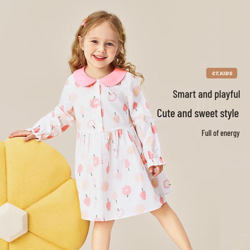 Classic Teddy Girls' Cotton Floral Princess Dress