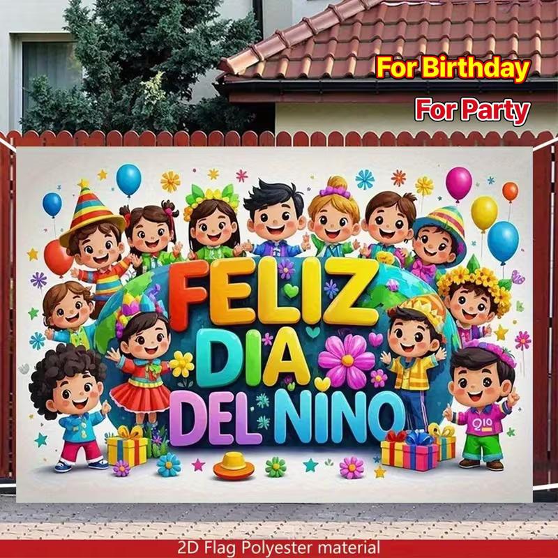 

Colorful Feliz Dia Del Niño Backdrop for School & Family Celebrations 47.2x31.5inch/120*80cm